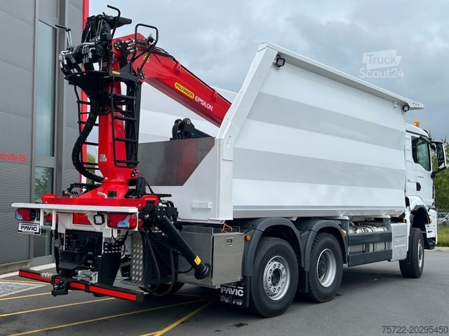 Φορτηγό μεταφοράς ξυλείας MAN TGS 28.480 6x4-4 Kran EPSILON Q170L115 MULDE
