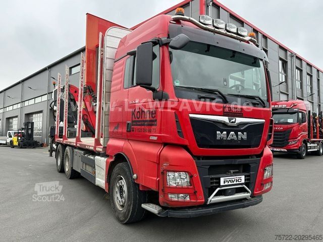 Камион за дърва MAN TGX 26 580 6x4 BL Epsilon M12Z83 Kabinen-Kran