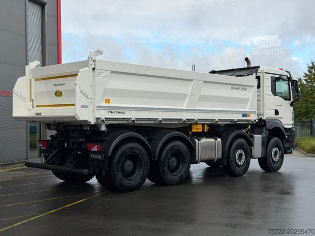 Three-sided tipper truck MAN TGS 41.480 8x4 BB mit Meiller 3-Seitenkipper
