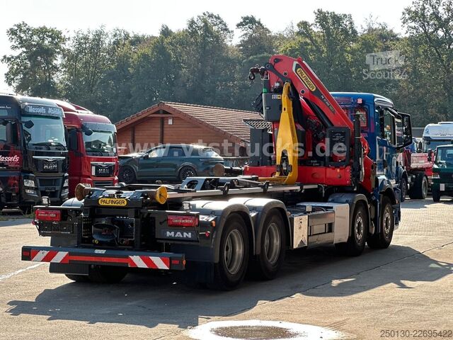 Tovornjak s kavljem za kontejnerje MAN TGS 35.430 8x4 BL Palfinger PHT20 & PK37.002Tec7
