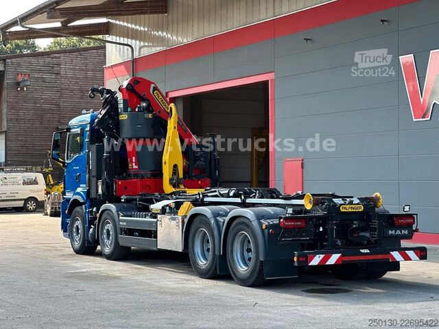 Tovornjak s kavljem za kontejnerje MAN TGS 35.430 8x4 BL Palfinger PHT20 & PK37.002Tec7