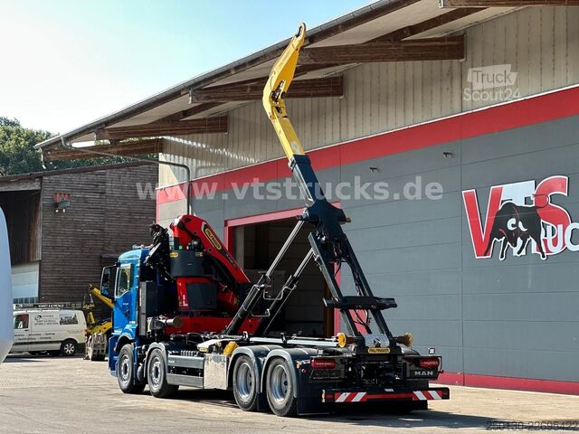 Tovornjak s kavljem za kontejnerje MAN TGS 35.430 8x4 BL Palfinger PHT20 & PK37.002Tec7
