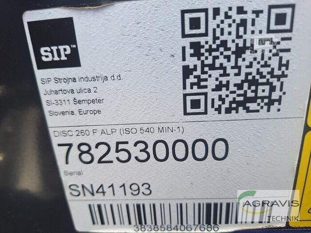 Косарка SIP DISC 260 F ALP (DIN 1000 U/MIN)