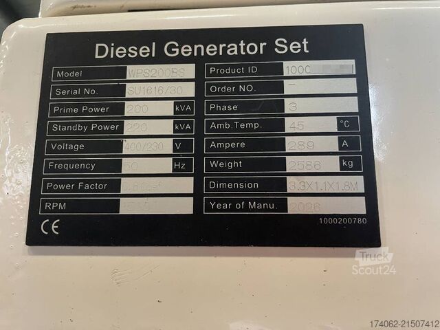 Tilslag Perkins Perkins 1106C-70TA - 220 kVA Generator - DPX-20012