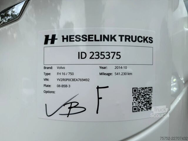 Standaard-SZM Volvo FH 16.750 6X2 Globetrotter XL Boogie Retarder 5...