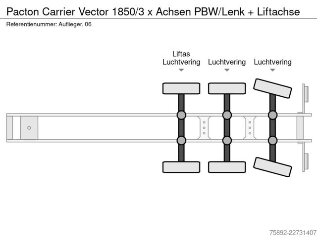 Chladená/mrazená preprava Pacton Carrier Vector 1850/3 x Achsen PBW/Lenk + Lifta...