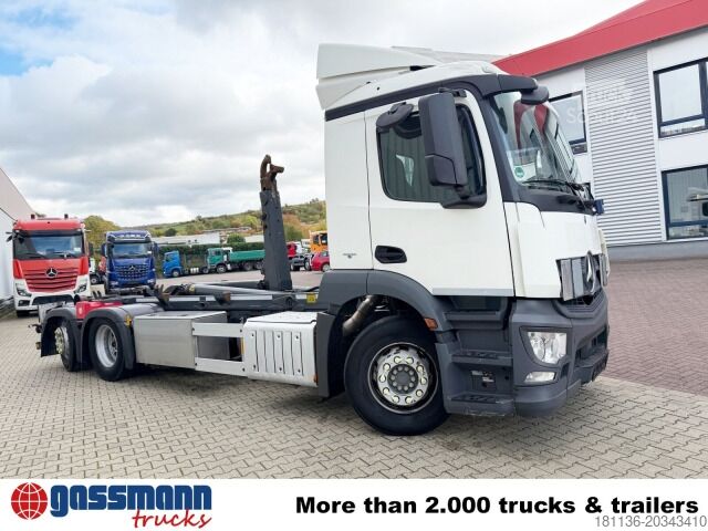 Tovornjak s kavljem za kontejnerje Mercedes-Benz Antos 2643 L 6x2, Lenk-/Liftachse, Motorabtrieb,