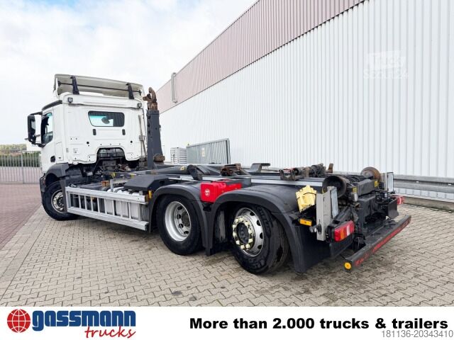 Tovornjak s kavljem za kontejnerje Mercedes-Benz Antos 2643 L 6x2, Lenk-/Liftachse, Motorabtrieb,