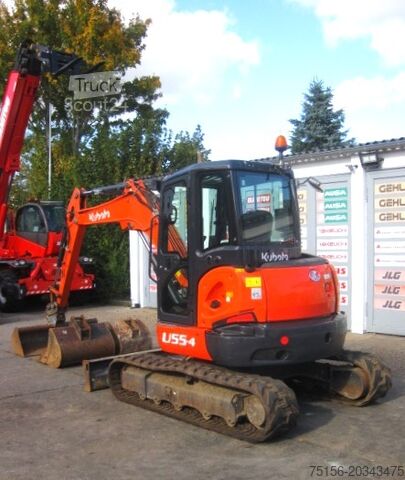 Minigrävare Kubota U55-4 3x Löffel (48 50 56 57 60)