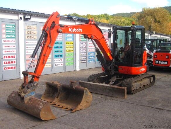 Minigrävare Kubota U55-4 3x Löffel (48 50 56 57 60)