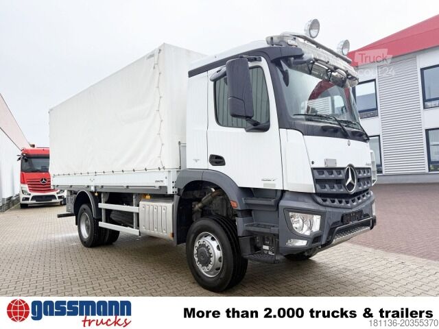 Ciężarówka z płaską platformą Mercedes-Benz Arocs 1827 A 4x4, Ex-Bundeswehr!