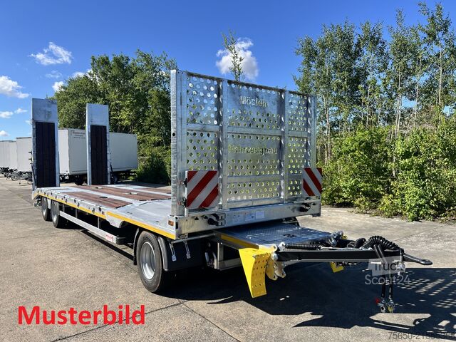 Remorque porte-engins surbaissée Möslein T4 VB H1 gerade  neuer 4 Achs Tieflader gerade hydraulischen Rampen
