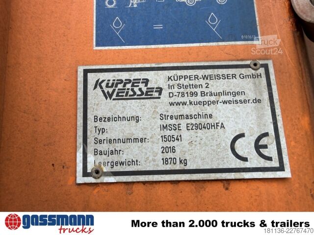 Maquinaria agrícola Küpper-Weisser IMSSE E29040HFA Salzstreuer, abrollbar, ca. 4m³