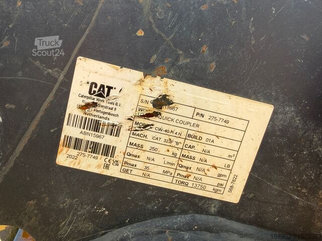 Excavator Caterpillar Quick coupler CW 40 H4N