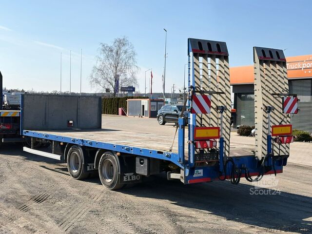 Low loader  ELBO PCS PRZYCZEPA TANDEMOWA Z NAJAZDAMI