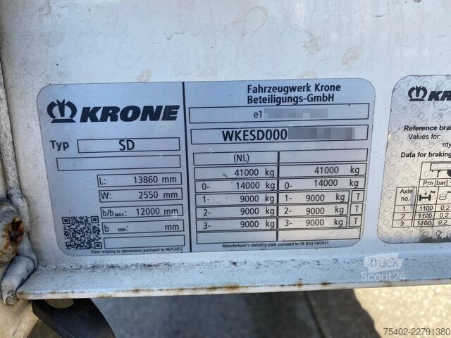  Krone N/A SD Tautliner / Boorden / Dhollandia Laadkle...