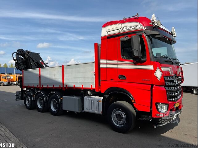 Pašizgāzējs ar celtni Mercedes-Benz Arocs 3263 8x4 Euro 6 Hiab 37 Tonmeter laadkraa...