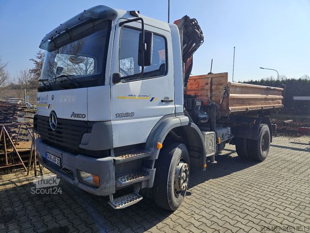 Sklápěcí vůz Mercedes-Benz 1828 BB Meiller Kipper Kran PK 9501