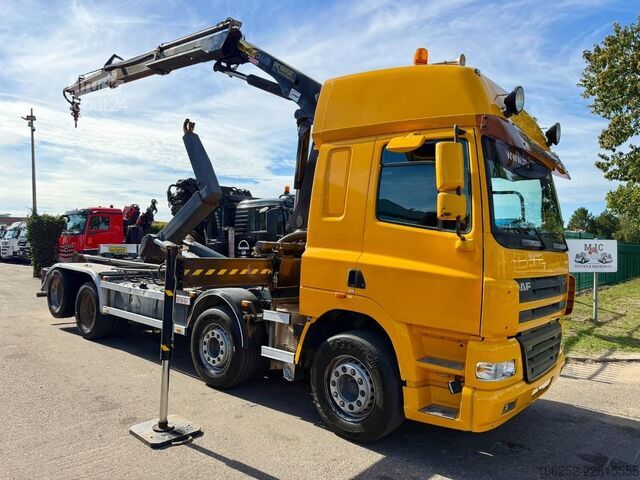 نظام ذراع الخطاف DAF CF 85.380 8x2 HOOKLIFT + CRANE PALFINGER PK1500...