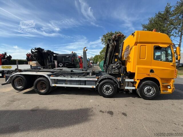 نظام ذراع الخطاف DAF CF 85.380 8x2 HOOKLIFT + CRANE PALFINGER PK1500...