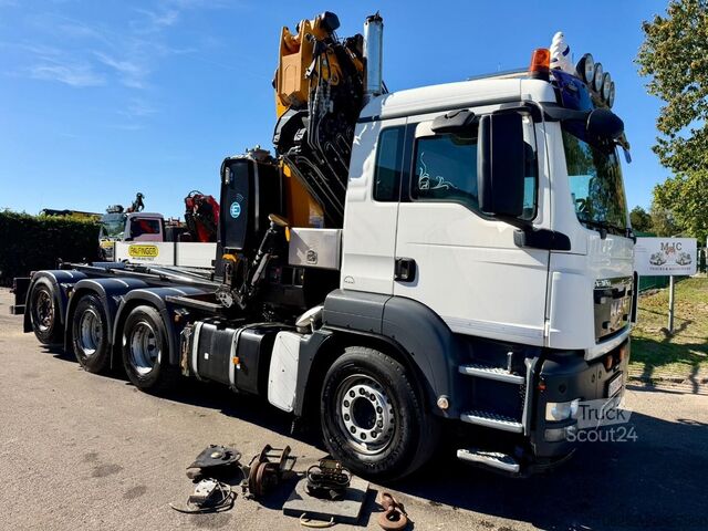 Containertransport (haakarmsysteem) MAN TGS 35.360 8x4 HOOKLIFT + CRANE EFFER 305 6S + ...