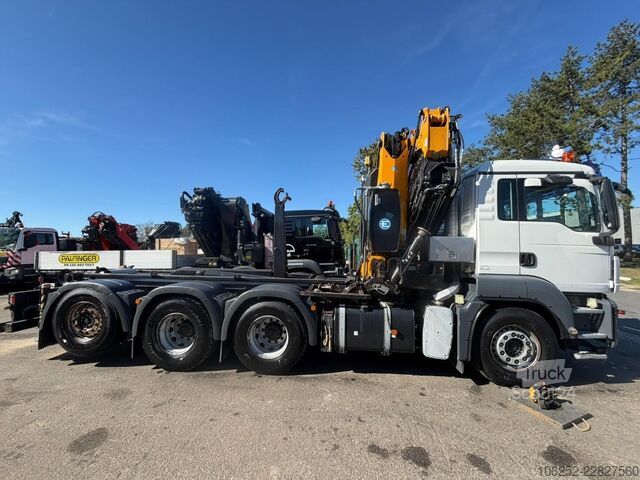 Containertransport (haakarmsysteem) MAN TGS 35.360 8x4 HOOKLIFT + CRANE EFFER 305 6S + ...