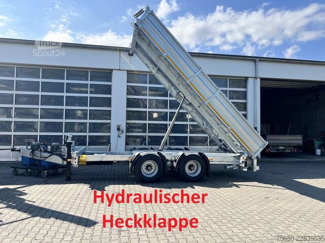Remorcă basculantă Möslein TTD 19 B  19 t Tandemkipper- Tieflader hydraulischer Klappe Breitbereifung