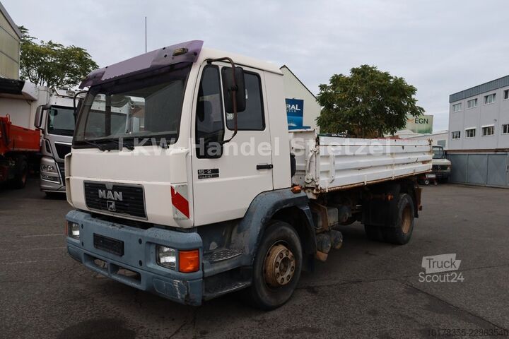 Camion-benne tricar MAN 15.264 K L82, Meiller 3-S.-Kipper, ABS, AHK.