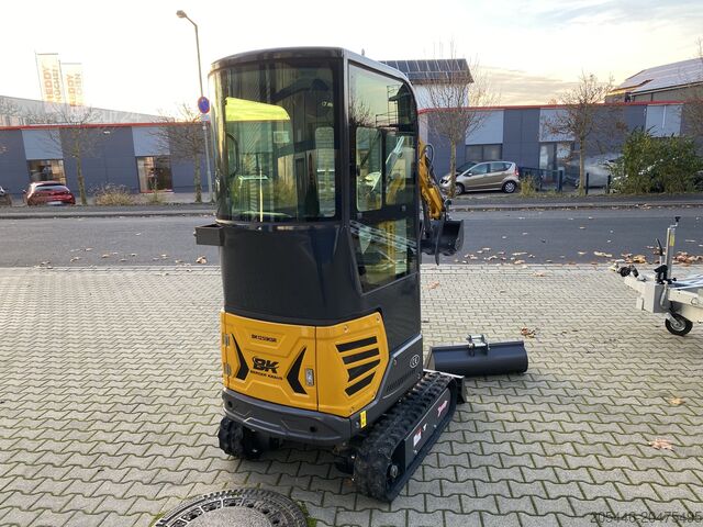 Minigraafmachine met kipperaanhanger en oprijplaten Berger Kraus Minibagger BK1250KSR im Komplettpaket