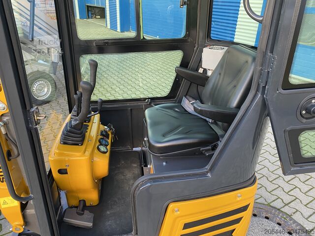 Minigraafmachine met kipperaanhanger en oprijplaten Berger Kraus Minibagger BK1250KSR im Komplettpaket