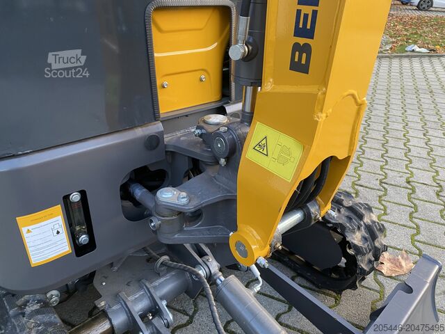 Minigraafmachine met kipperaanhanger en oprijplaten Berger Kraus Minibagger BK1250KSR im Komplettpaket
