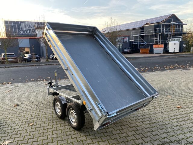 Minigraafmachine met kipperaanhanger en oprijplaten Berger Kraus Minibagger BK1250KSR im Komplettpaket