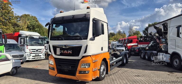 Kipper LKW MAN TGX 26.430 Meiller Haken RK 20.71 Original Kilometer Euro 6d 6x2