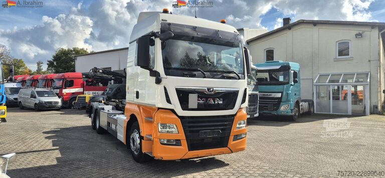 Kipper LKW MAN TGX 26.430 Meiller Haken RK 20.71 Original Kilometer Euro 6d 6x2