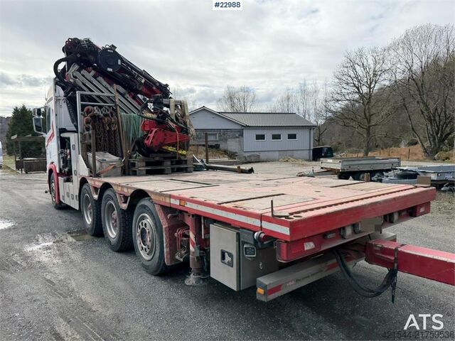 Autokrāna kravas automašīna Scania R500 8x4 combination vehicle with a 71 t/m Fassi c