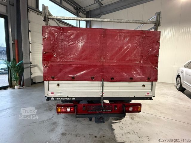 Furgon cu prelată laterală VOLKSWAGEN T5 Transporter Pritsche Tieflader*LANG L3*KLIMA