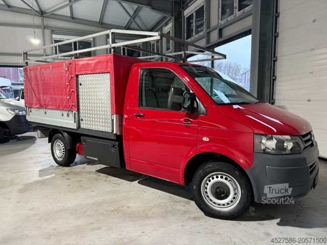 Samochód dostawczy z plandeką VOLKSWAGEN T5 Transporter Pritsche Tieflader*LANG L3*KLIMA