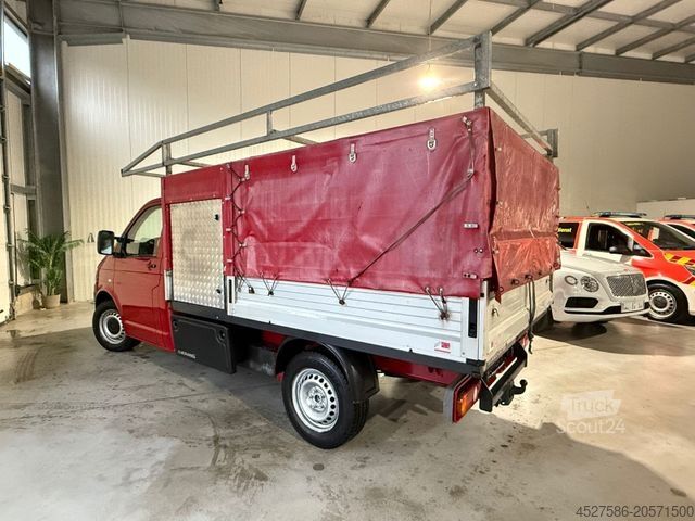 Samochód dostawczy z plandeką VOLKSWAGEN T5 Transporter Pritsche Tieflader*LANG L3*KLIMA