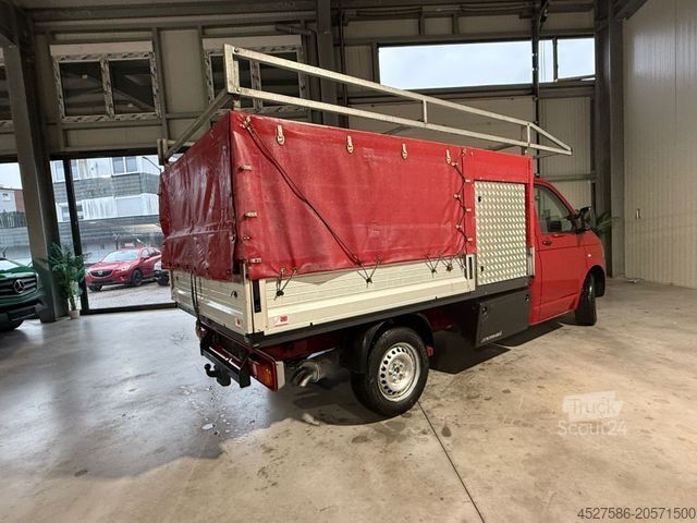 Samochód dostawczy z plandeką VOLKSWAGEN T5 Transporter Pritsche Tieflader*LANG L3*KLIMA