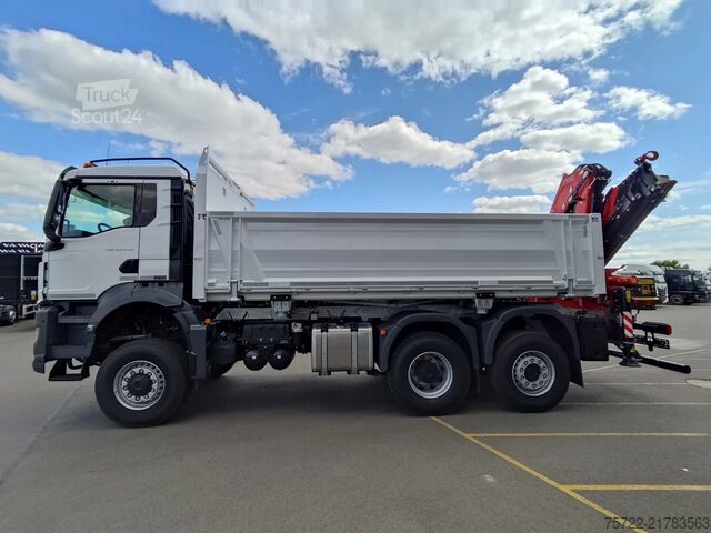 Camion-benne avec grue MAN TGS 28.440 6x4-4 BL 2-Seitenkipper Fassi F235 Kran