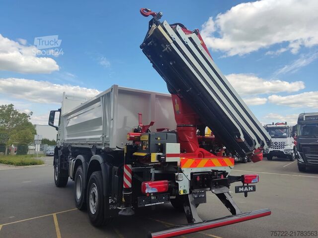 Camion-benne avec grue MAN TGS 28.440 6x4-4 BL 2-Seitenkipper Fassi F235 Kran