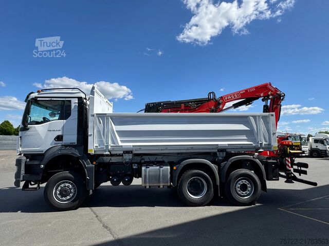 Camion-benne avec grue MAN TGS 28.440 6x4-4 BL 2-Seitenkipper Fassi F235 Kran