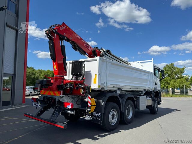 Camion-benne avec grue MAN TGS 28.440 6x4-4 BL 2-Seitenkipper Fassi F235 Kran