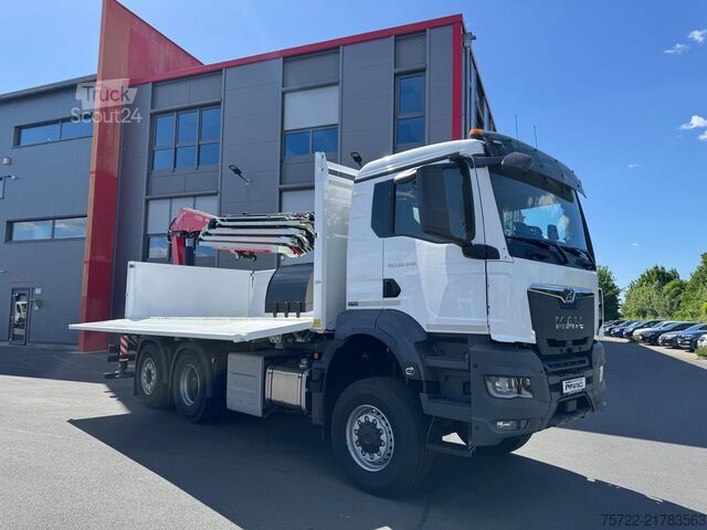Camion-benne avec grue MAN TGS 28.440 6x4-4 BL 2-Seitenkipper Fassi F235 Kran