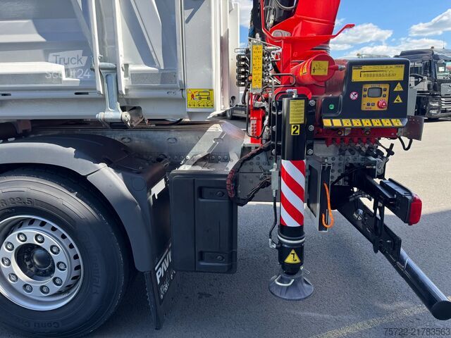 Camion-benne avec grue MAN TGS 28.440 6x4-4 BL 2-Seitenkipper Fassi F235 Kran