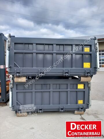 Hákový kontejner Decker Containerbau Abrollcontainer, Bayernbox, Pendelklappe