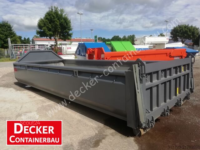 Hákový kontejner Decker Containerbau Abrollcontainer, Bayernbox, Pendelklappe