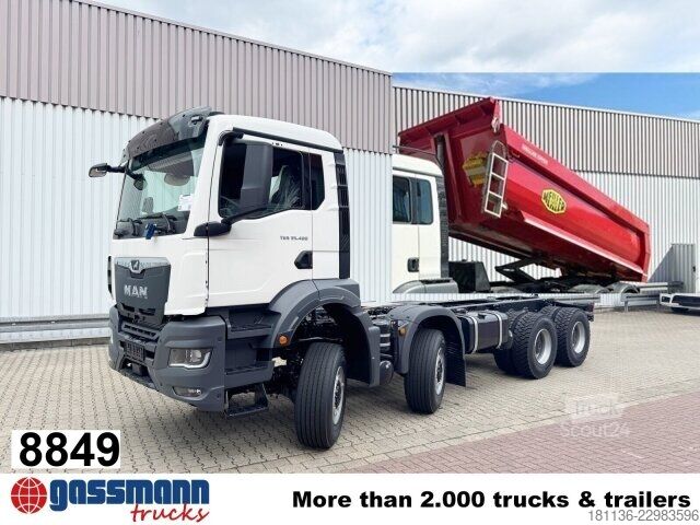 Özel amaçlı kamyon MAN TGS 35.480 8x8 BB CH, Meiller Stahlmulde 18m³