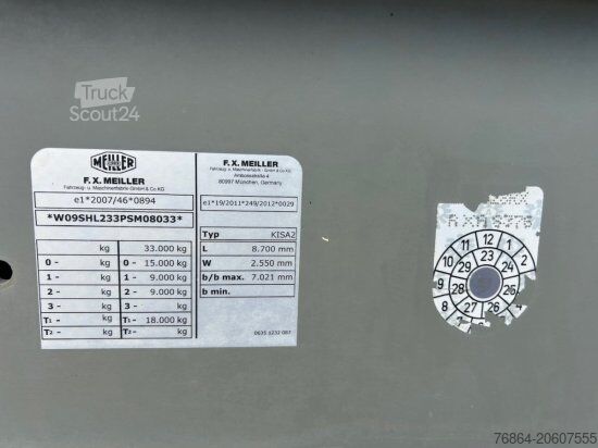 Semi-remorque benne MEILLER MHPS15/18 25M³ LIFTACHSE