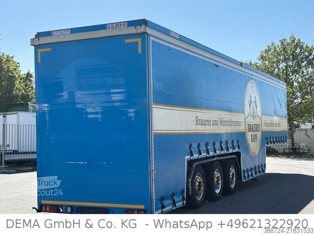 مقطورة نصفية للمشروبات KEMPF SP 35/3*SAF*Schiebeplane*Hubdach*ALU*Tiefbett*